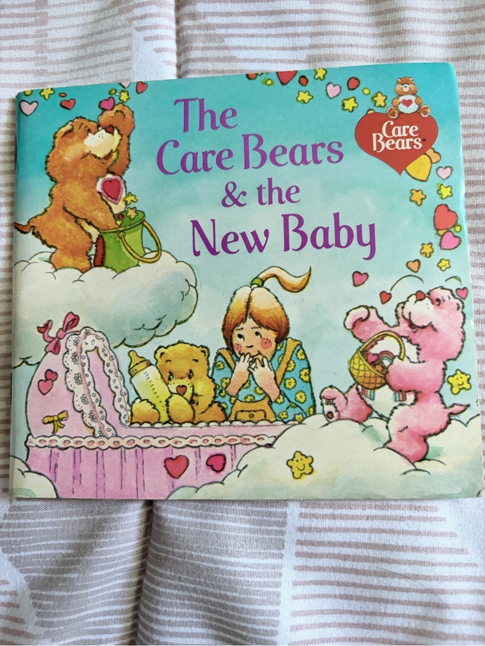 Vintage The Care Bears & the New Baby (Pink/Blue) book